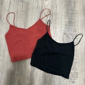 Aeropostale Red and Black Camisole Tops